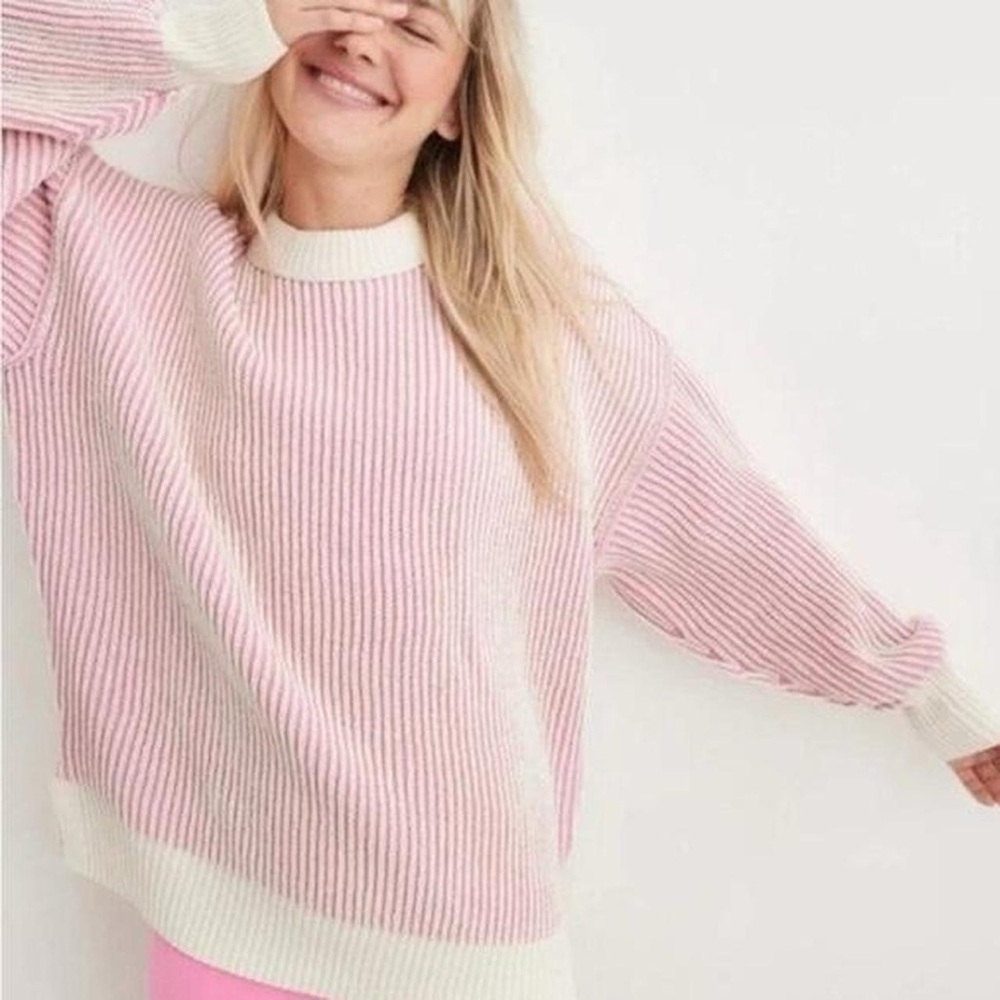 Aerie Beyond Chenille Sweater In Pink